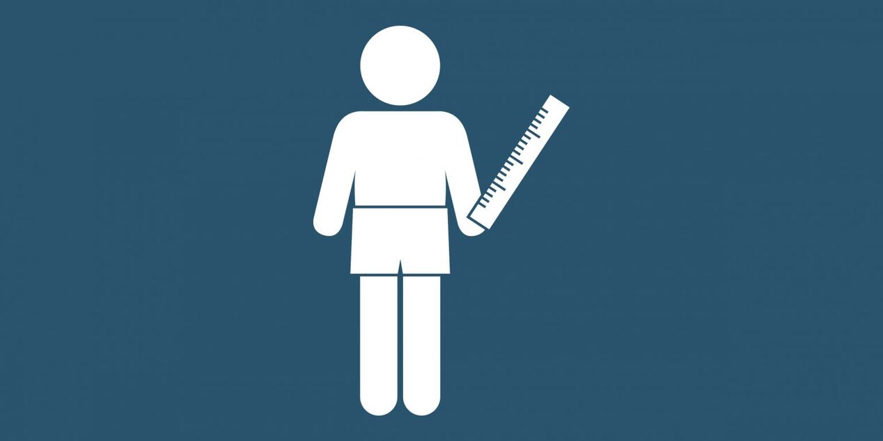 Logo man with ruler and non-surgical penis enlargement